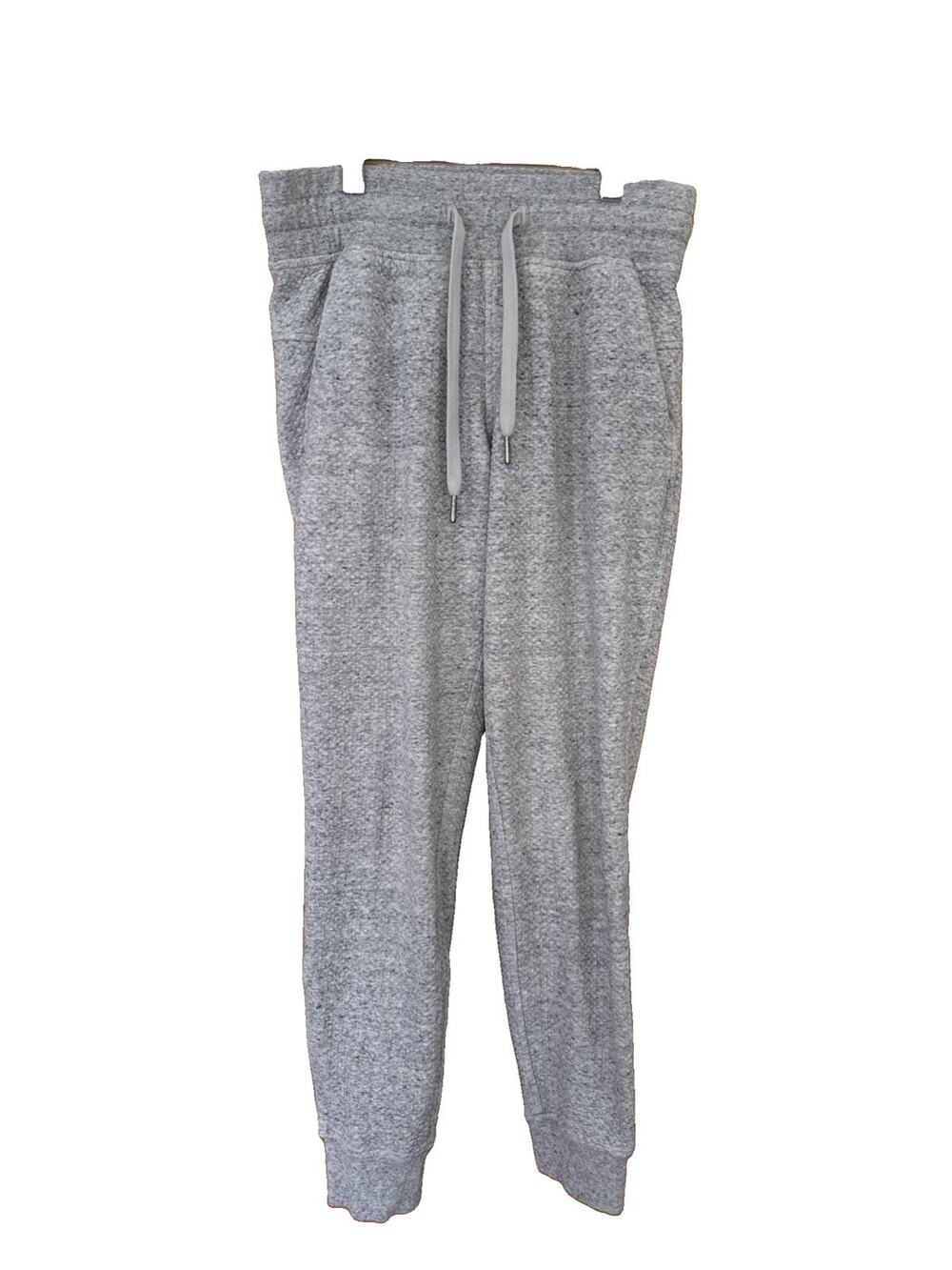 Lululemon Womens Joggers Heathered Textured Light Grey Size 4